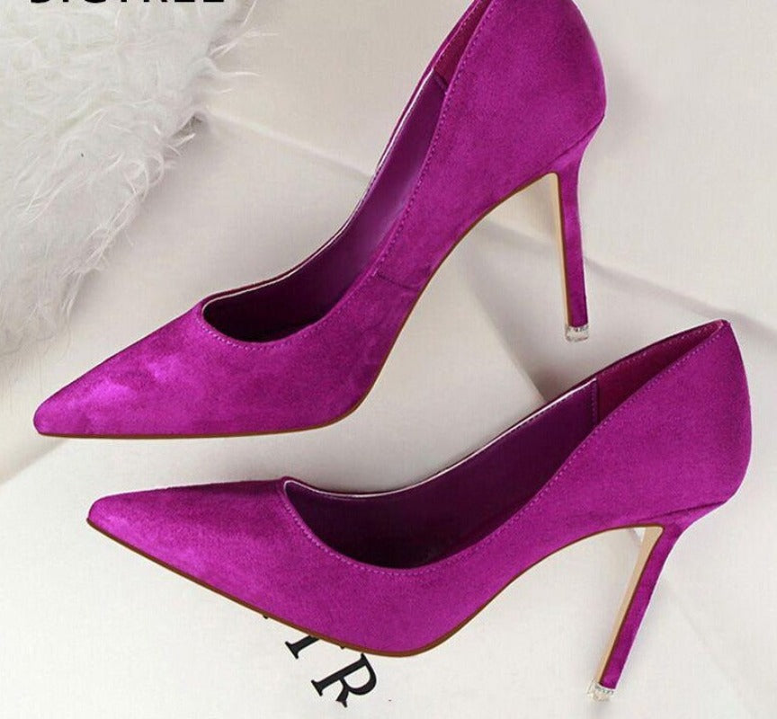 High Heels Pumps Wildleder Klassisch Komfort