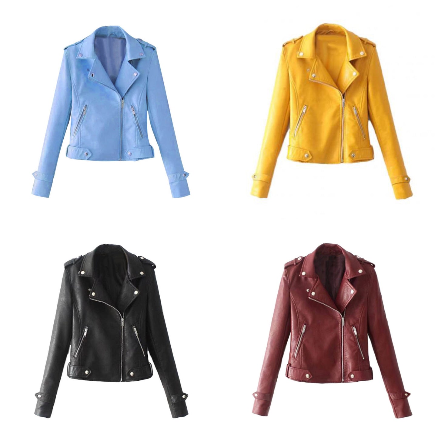 Damen Casual Leder Look Blazer