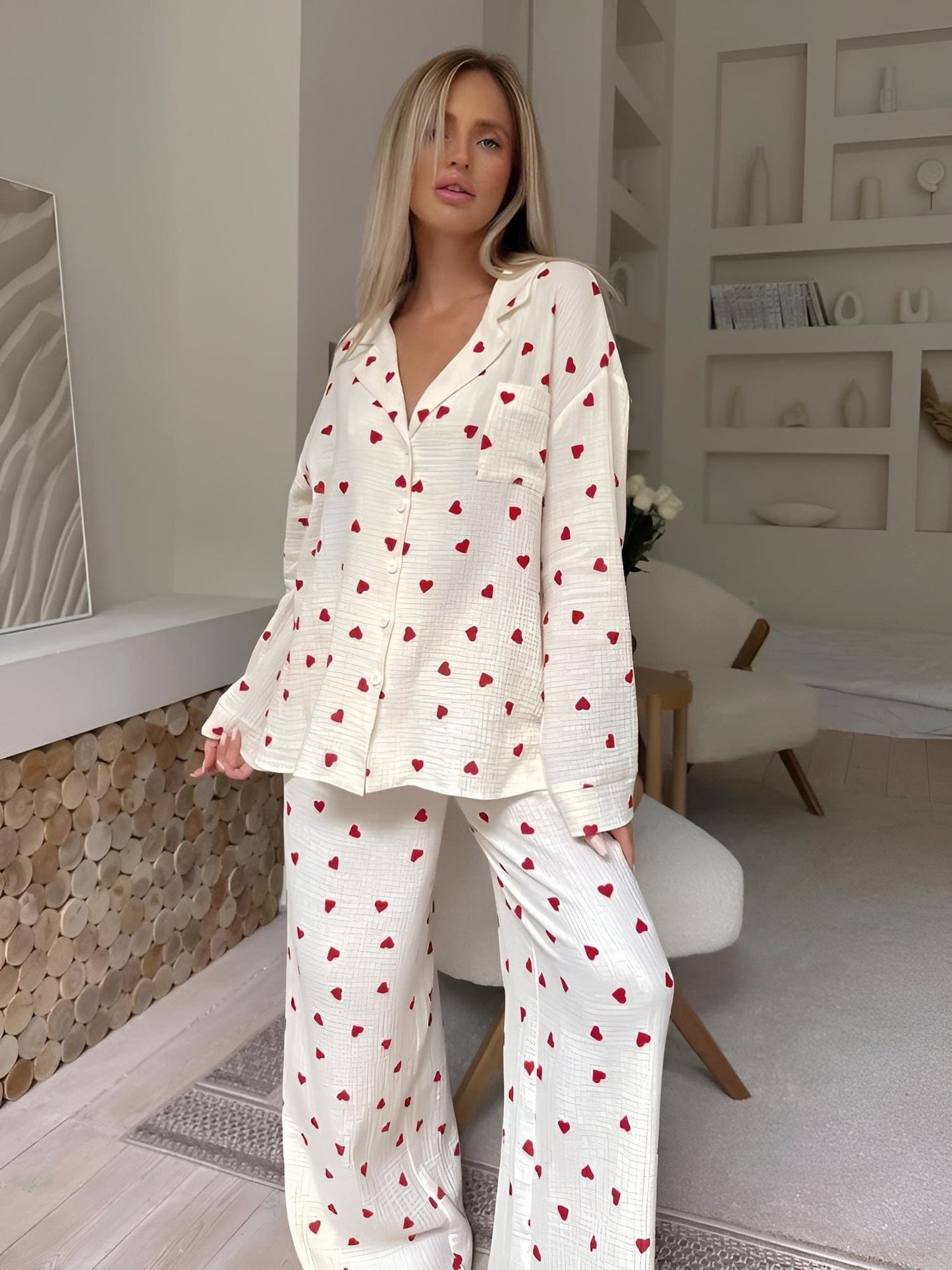 Lola | Das ästhetische Herz-Pyjama-Set