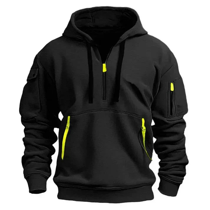 Herren Hoodie Mit Halbem Reißverschluss Für Aktive Freizeitgestaltung