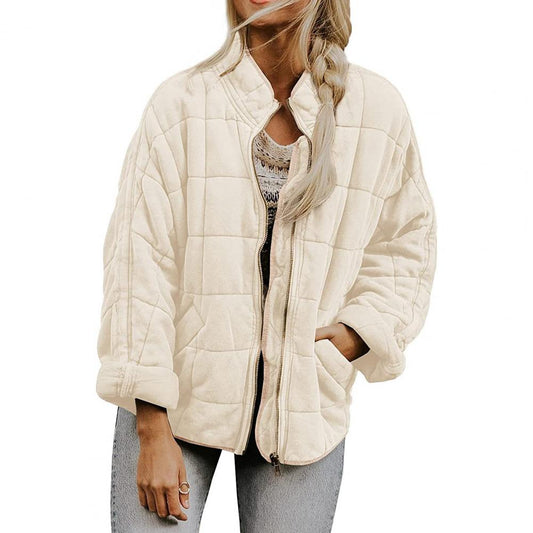 Langärmelige Jacke mit Reißverschluss Lose Streetwear Winter Casual