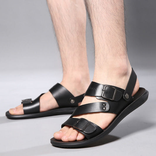 Sandalen Spaltleder Schnalle Zeitlos Komfort