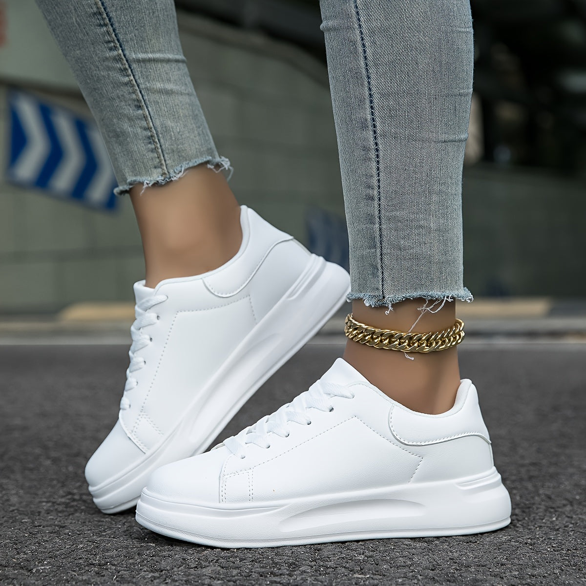 Damen Saubere Orthopädische Ledersneaker