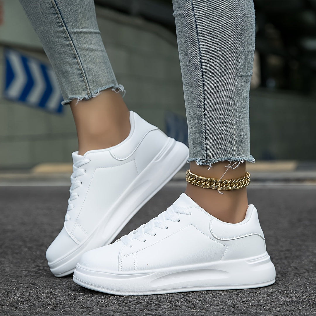 Damen Weiße Orthopädische Sneaker Für Komfort Und Stil