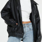 Fudus | Stylische Oversized Lederjacke