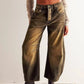 Damen Barrel Jeans Klassischer Alltagskomfort