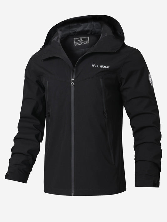 Gestreifter Windbreaker Herren Wasserdicht Mit Kapuze