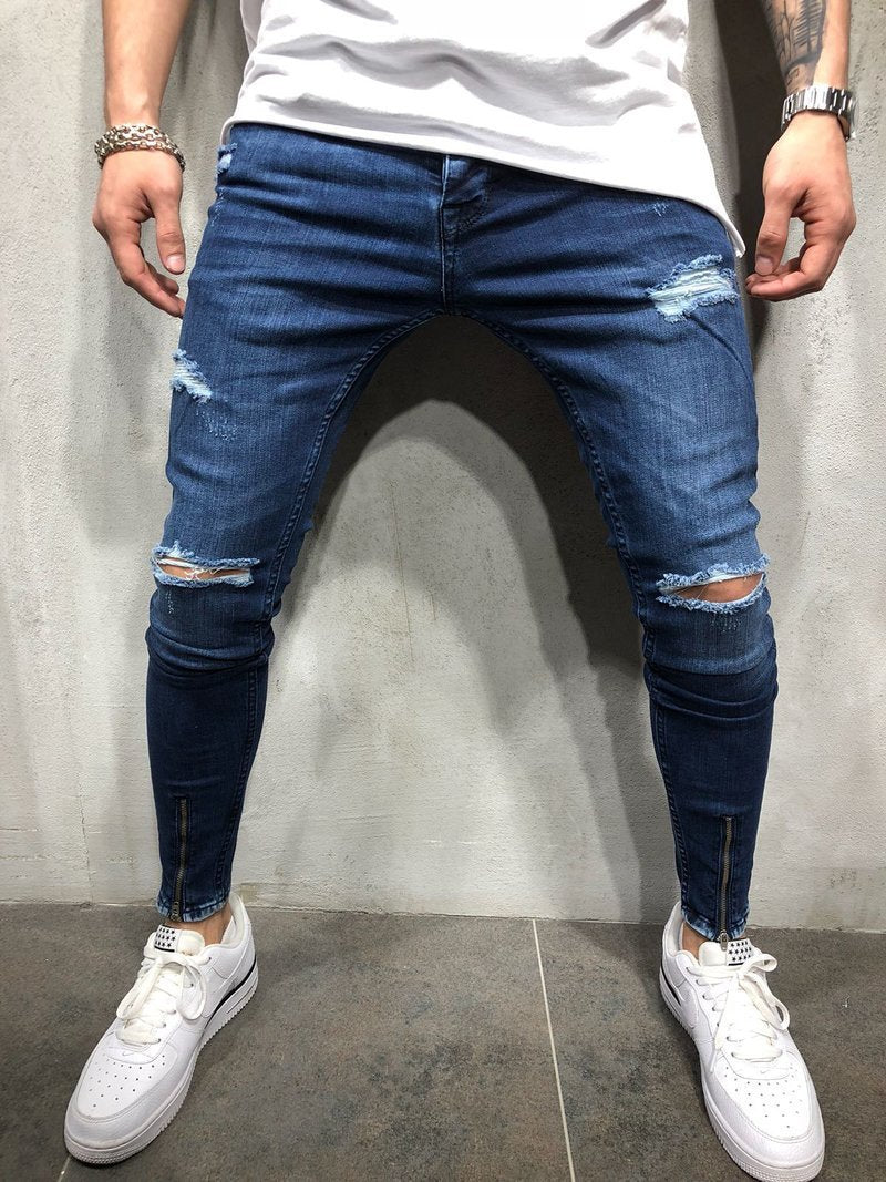 Herren Zerrissene Jeans