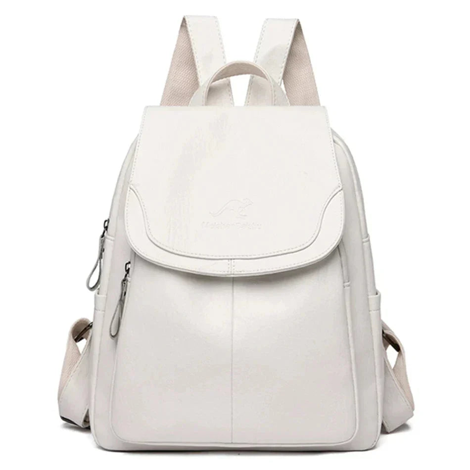 Damen Diebstahlsicherer Leder Rucksack