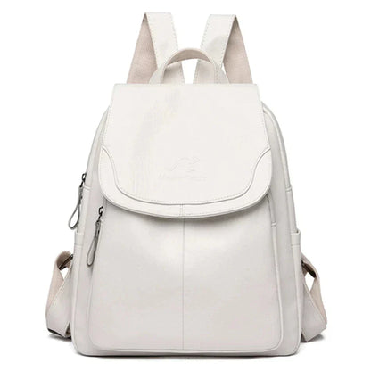 Damen Diebstahlsicherer Leder Rucksack