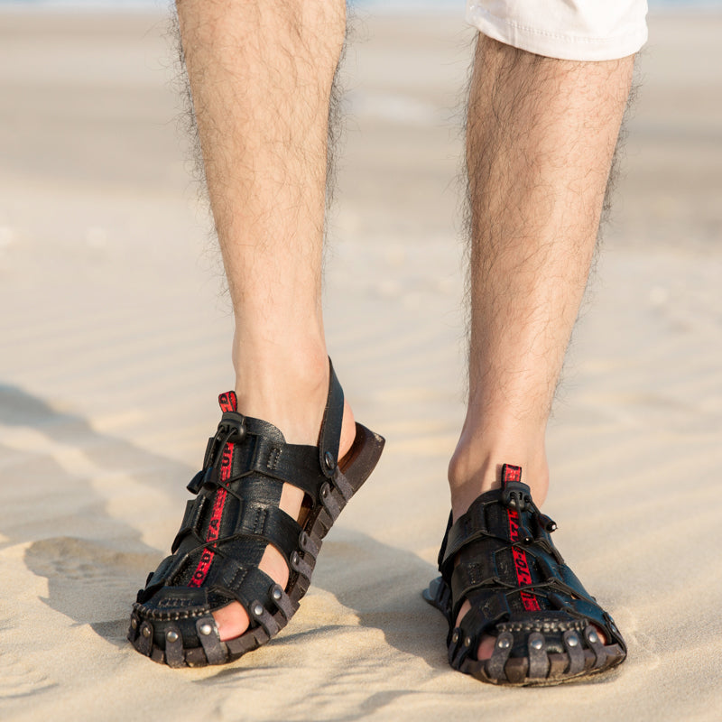 Herren Bequeme und modische Ledersandalen