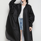 Oversized Damen Regenjacke mit Kapuze, Leichtgewicht Wasserdichte Jacke