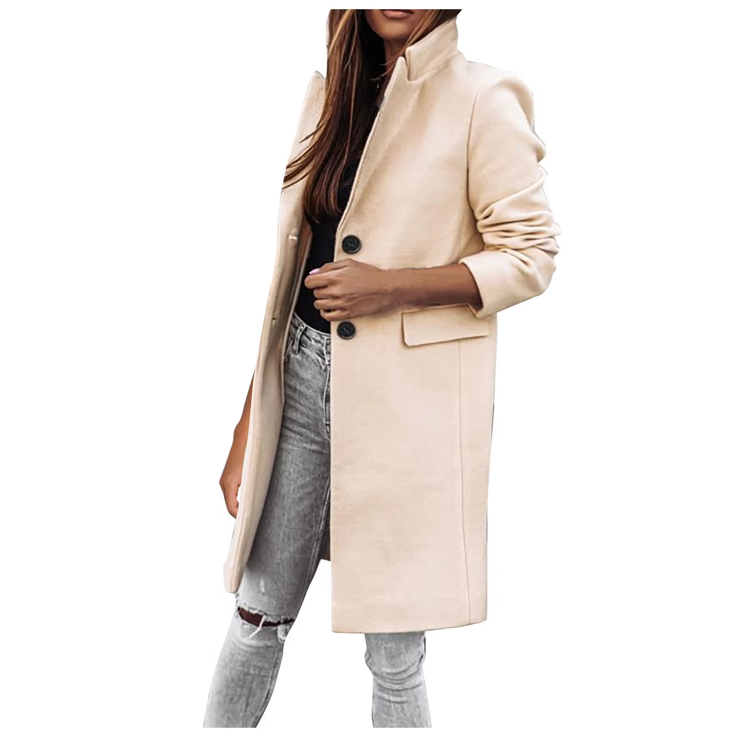 Fudus | Stilvolle Mantel Jacke Damen Mit Taschen Und Klassischem Schnitt