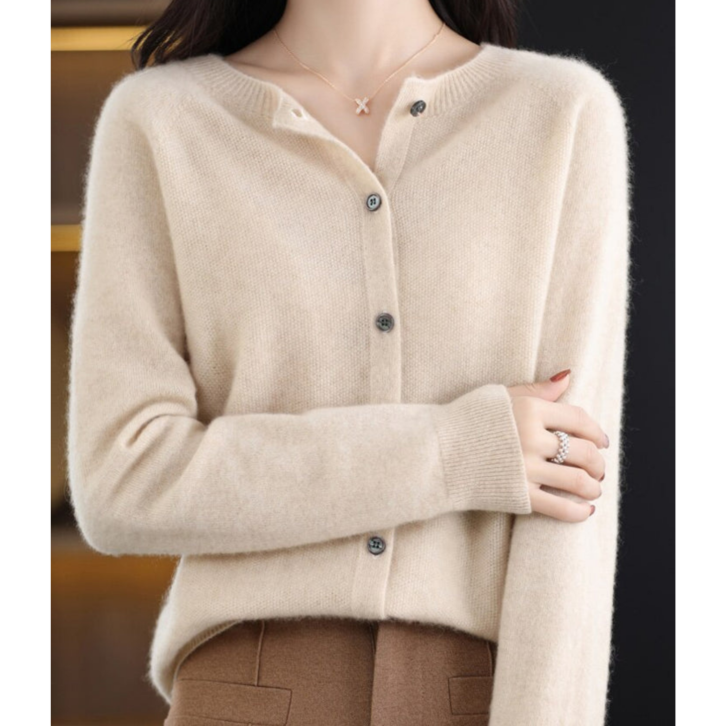 Cardigan Kaschmir Damen Elegant
