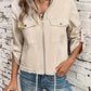 Fudus Damen Beige Utility Jacke - Reißverschluss & Verstellbare Ärmel