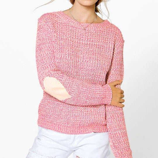 Damen kuscheliger Pullover mit Herzdetails Fudus