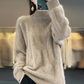 Damen Kaschmir Pullover Oversized Weich Warm