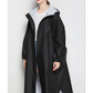 Oversized Damen Regenjacke mit Kapuze, Leichtgewicht Wasserdichte Jacke