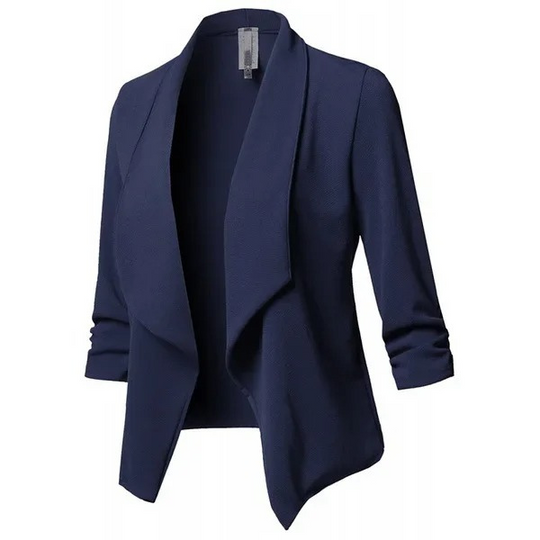 Damen Blazer Offene Vorderseite Elegant Leicht