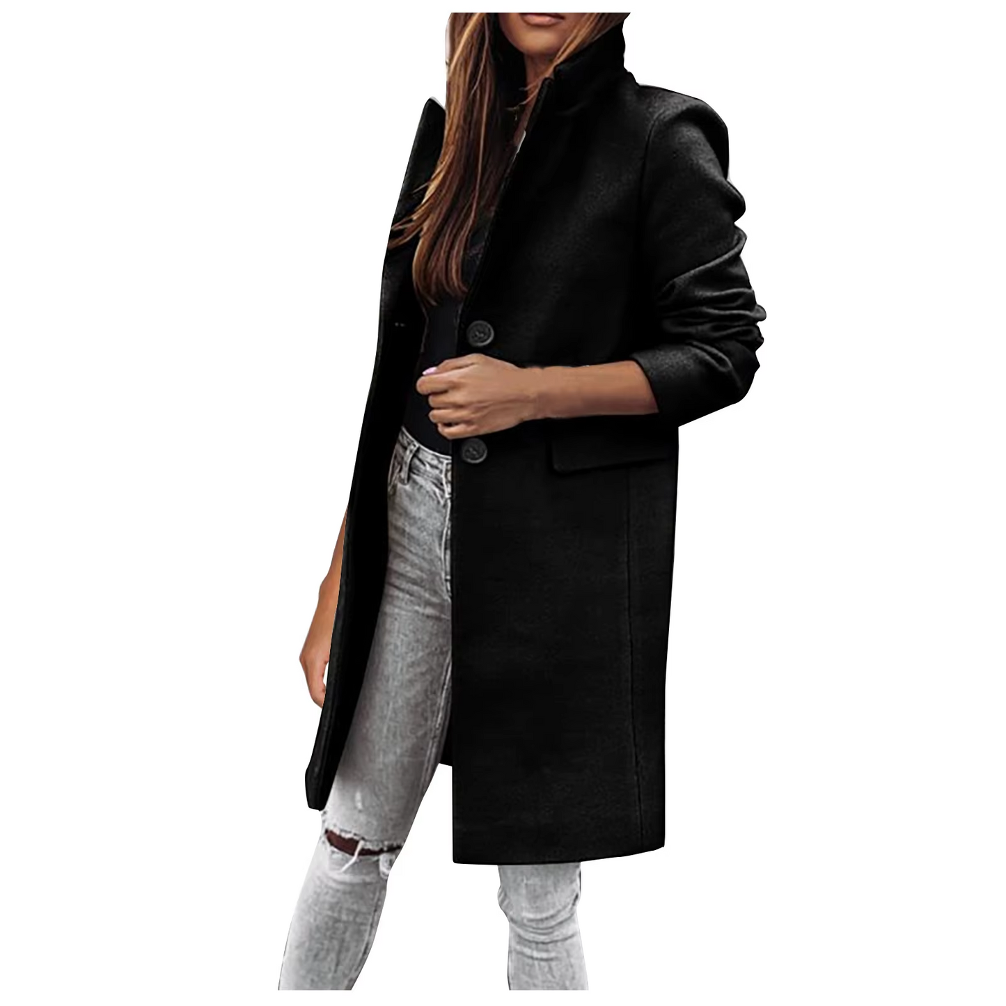 Fudus | Stilvolle Mantel Jacke Damen Mit Taschen Und Klassischem Schnitt
