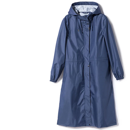Damen Regenjacke Leicht Wasserdicht Lang Mit Kapuze