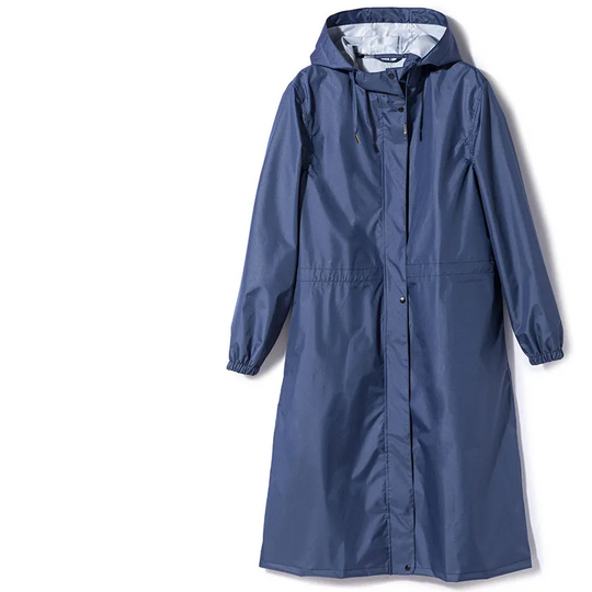 Damen Regenjacke Leicht Wasserdicht Lang Mit Kapuze