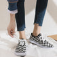 Damen Slip On Sneakers Mit Modernem Schachbrett Muster Und Rutschfester Sohle