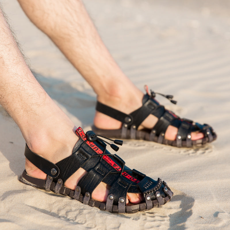 Herren Bequeme und modische Ledersandalen