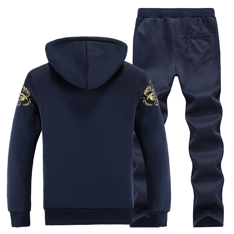 Herren bequemer Freizeit-Anzug mit warmem Innenfutter Fudus