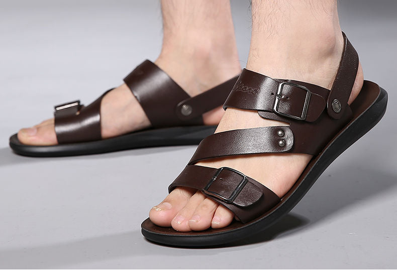 Sandalen Spaltleder Schnalle Zeitlos Komfort