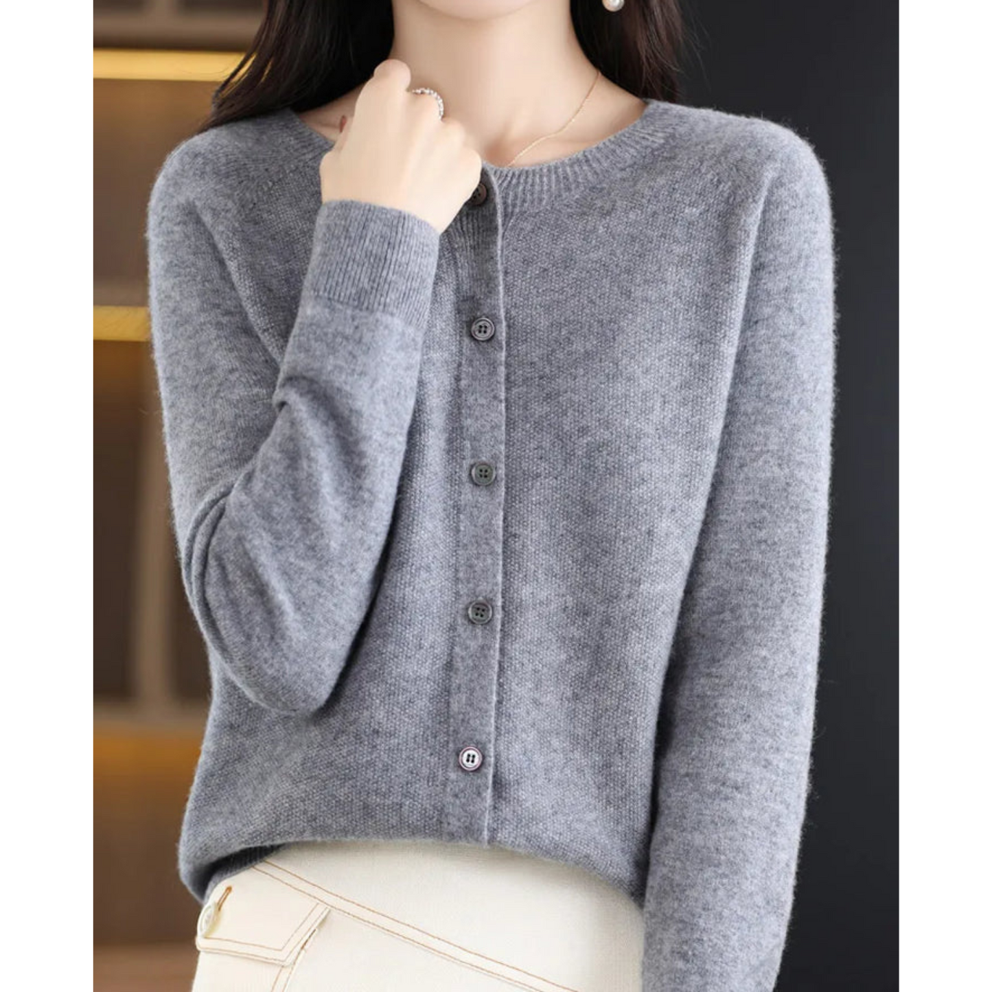 Cardigan Kaschmir Damen Elegant