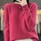 Damen Kaschmir Pullover Runder Ausschnitt Weicher Eleganter Strickpullover