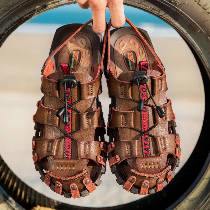 Herren Bequeme und modische Ledersandalen