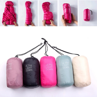 Damen Slim Fit Daunenjacke mit Stehkragen Reißverschluss