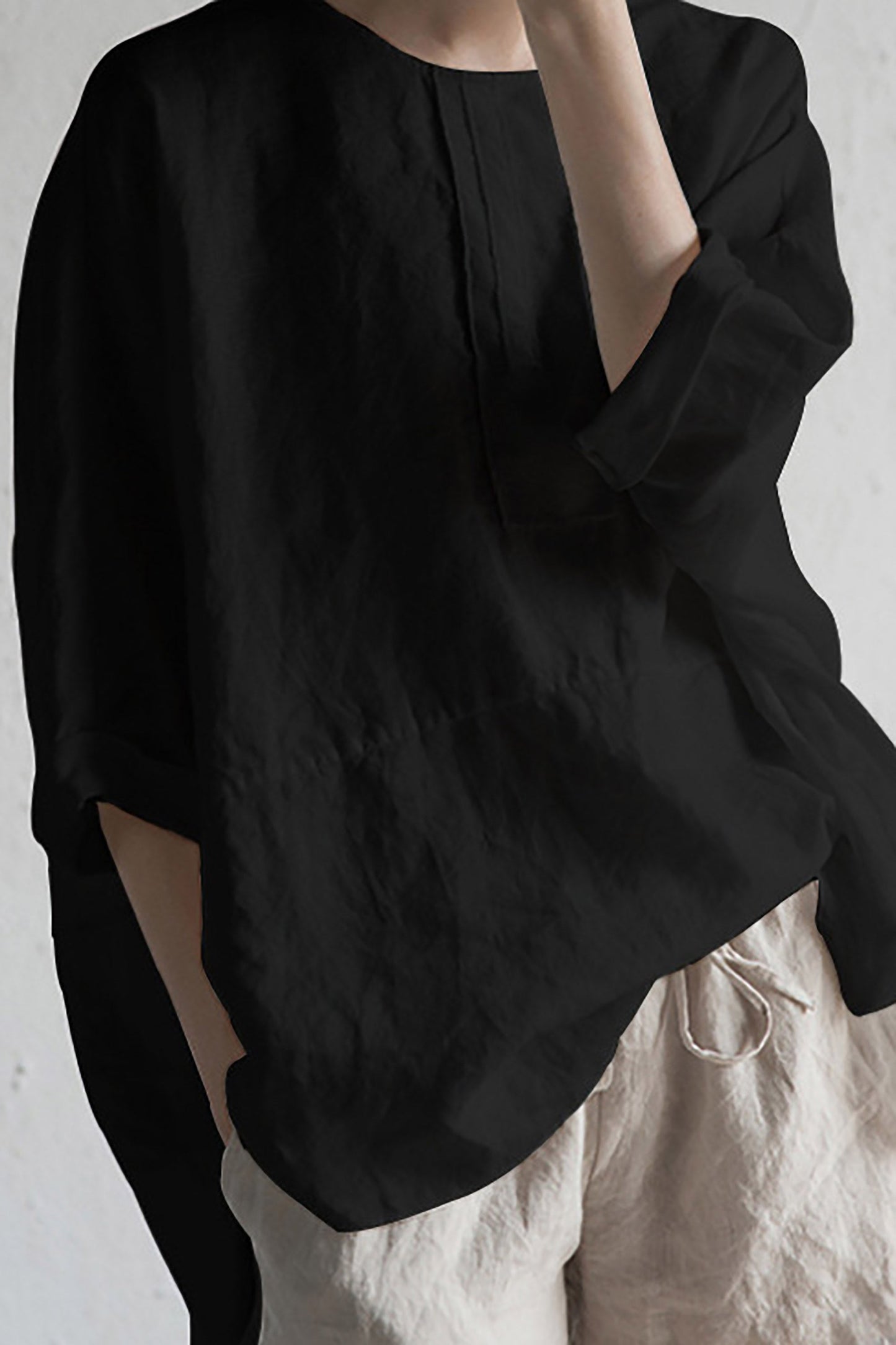 Fudus | Stylische japanische Leinenbluse für Frauen