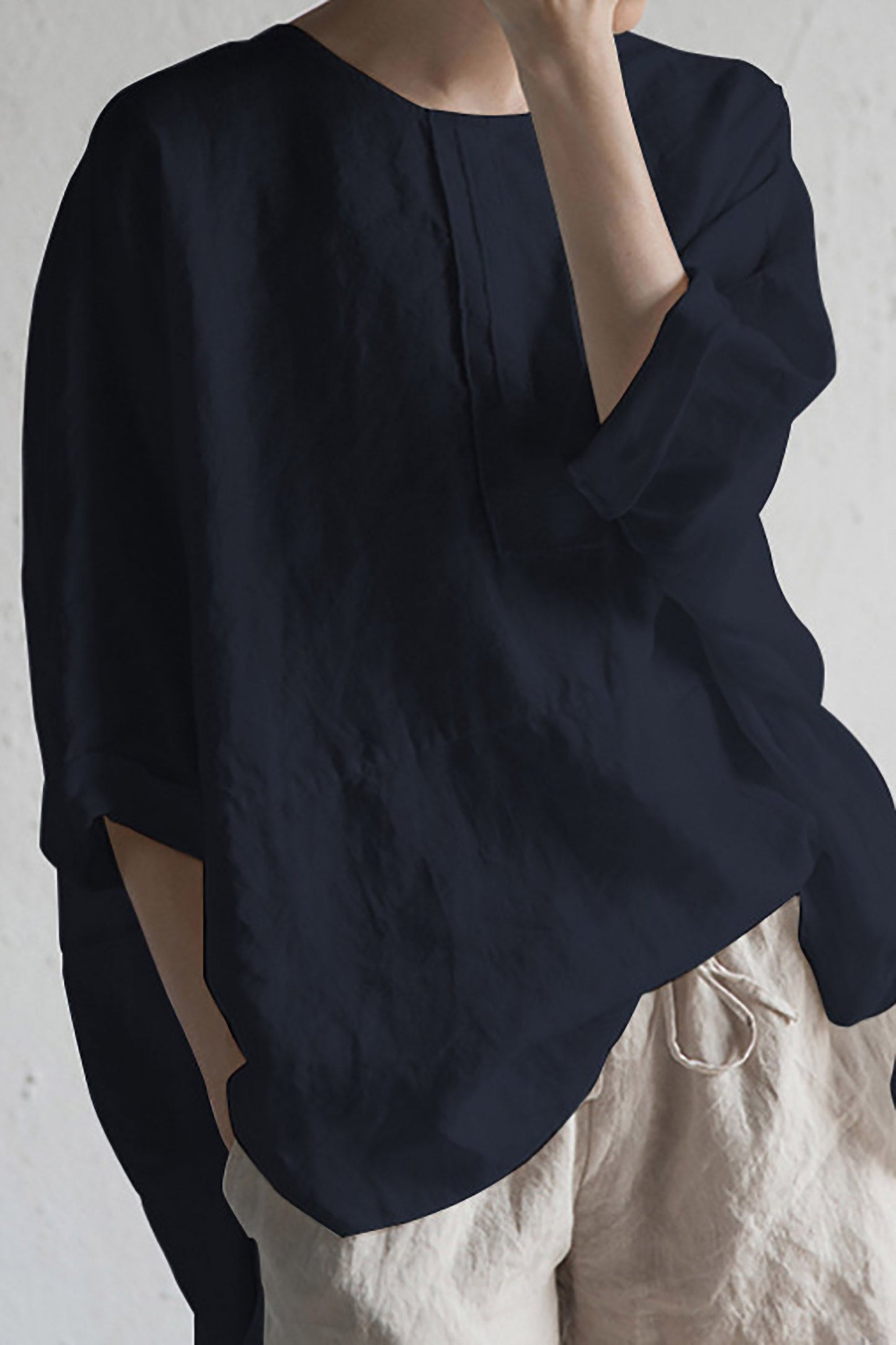 Fudus | Stylische japanische Leinenbluse für Frauen