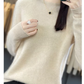 Damen Kaschmir Pullover Runder Ausschnitt Weicher Eleganter Strickpullover