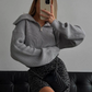 MonAmi Woll winddichte Pullover mit Reißverschluss Damen