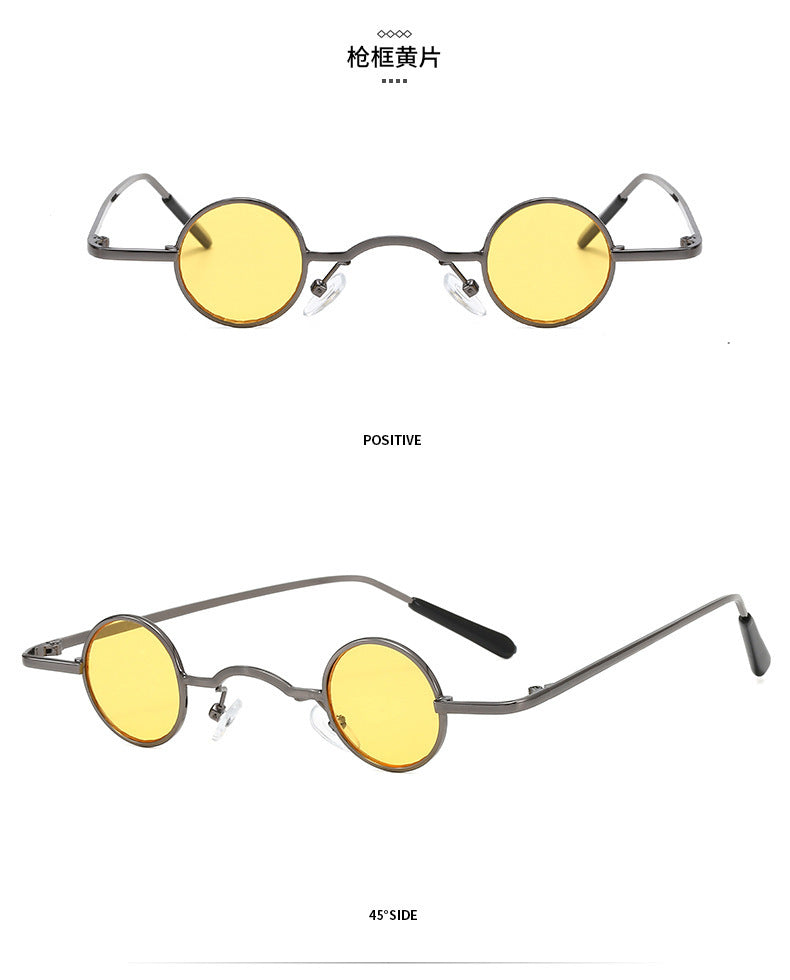 Fudus | Retro Sonnenbrille Mit Kleinem Runden Rahmen Für Herren