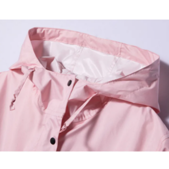 Damen Regenjacke Mit Kapuze Lange Wasserdichte Leichte Jacke