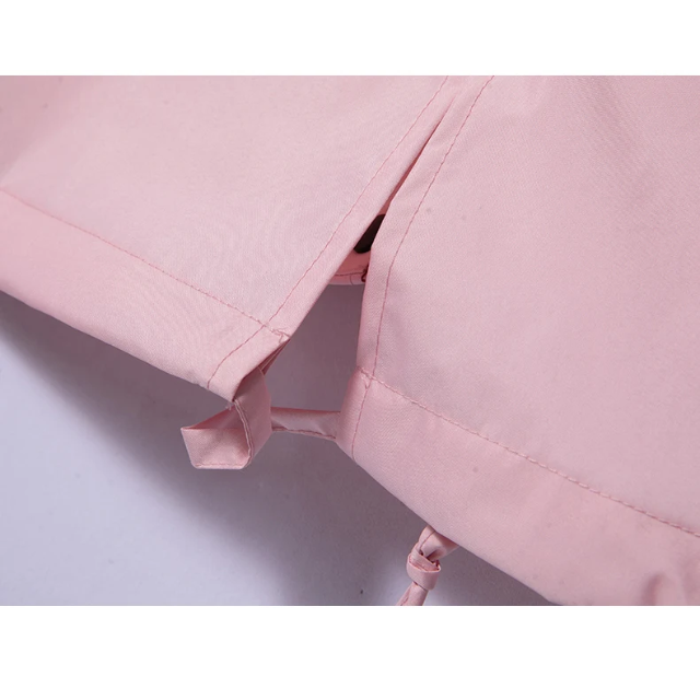 Solvent - Wasserdichte Damen Regenjacke mit Kapuze, Lange Leichte Jacke