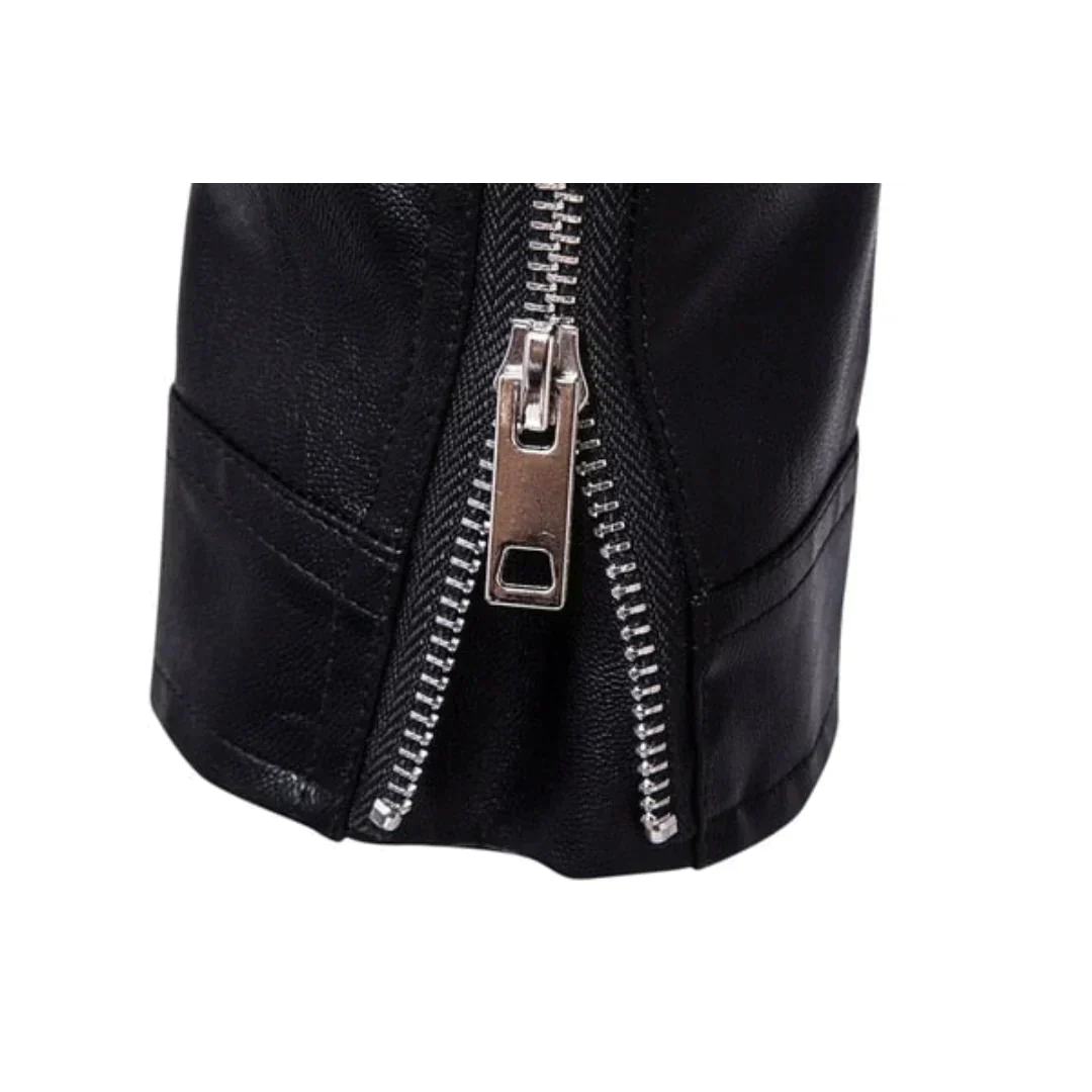 Herren Lederjacke Im Stil Mit Gürtel Modern & Funktional