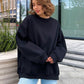 Klara's - Damen Oversized Sweatshirt in einfarbigem Design