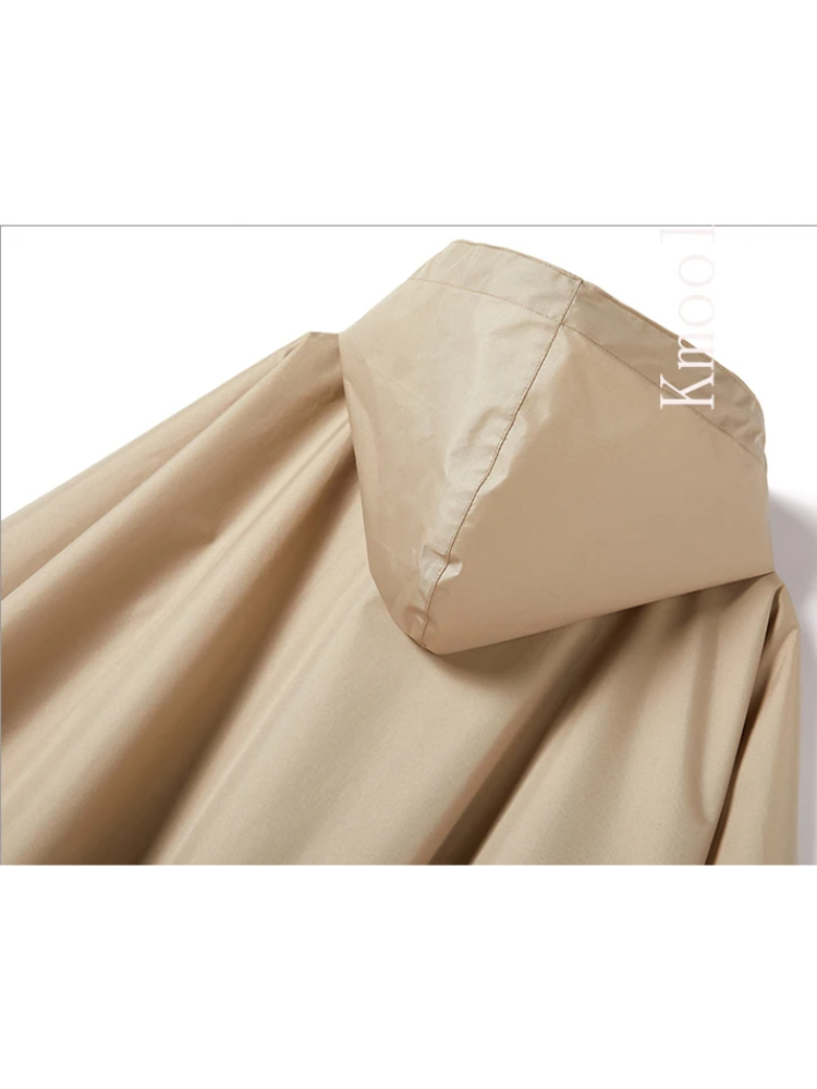 Damen Oversized Wasserdichte Regenjacke Leicht Kapuze Komfort