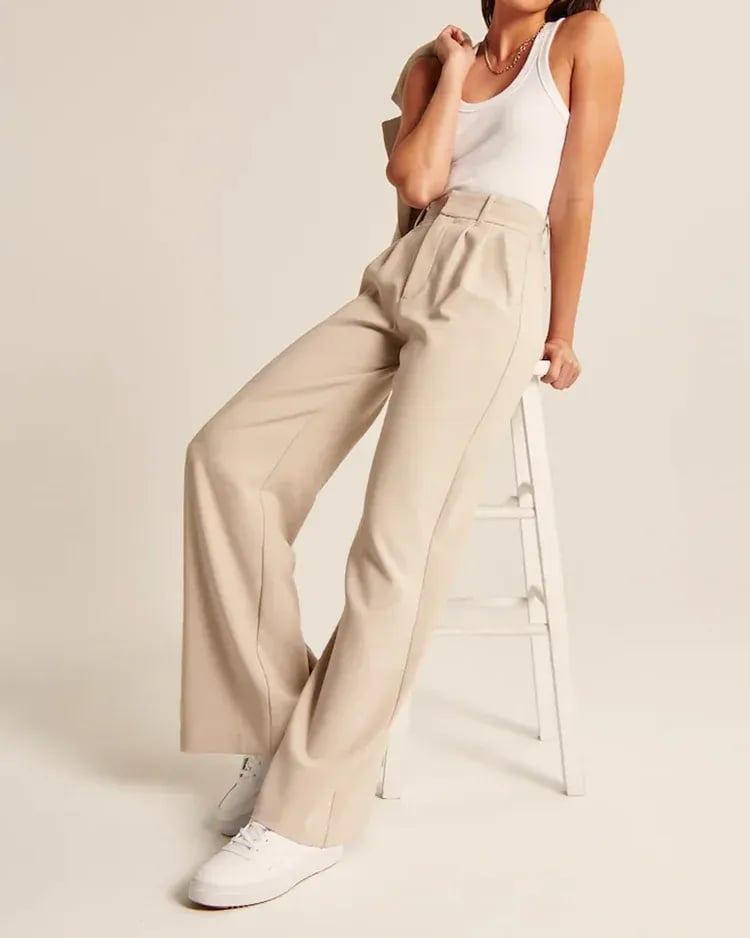 Damen Leichtgewichtige Tailored Wide Leg Pants