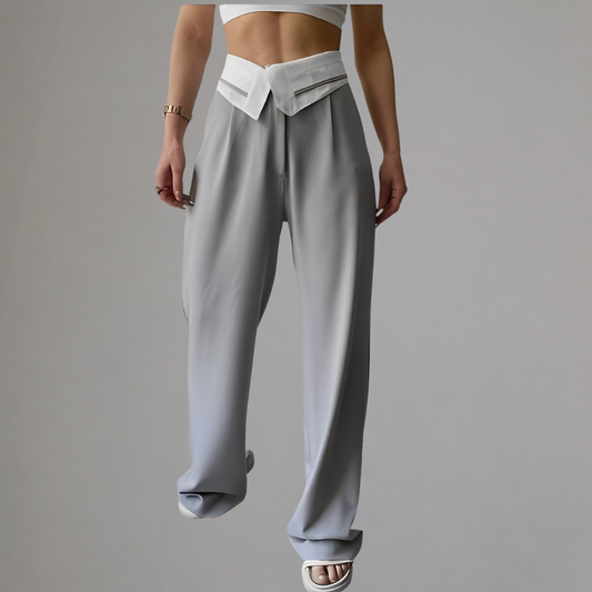 Damen Überschlag Hose Bequem Für Alltag