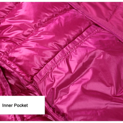 Damen Slim Fit Daunenjacke mit Stehkragen Reißverschluss