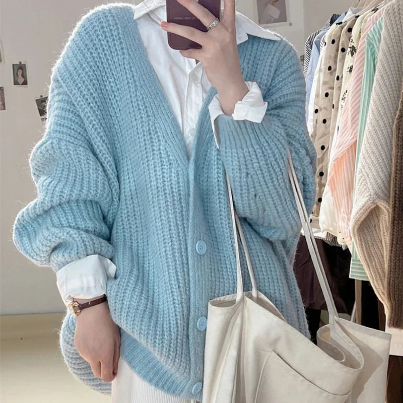 Damen Bequemer und Lässiger Cardigan