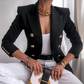 Fudus - Wendbarer Damen Blazer Mit Goldfarbenen Details - Stilvoll