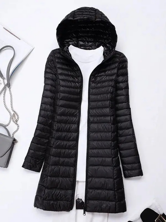 Damen Daunenjacke Leicht Faltbar Kapuze